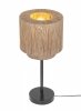 Nowoczesna lampa stołowa nocna metalowa abażur z juty kolor naturalny rystykalna boho industrialna SMILLA 566800136 Trio